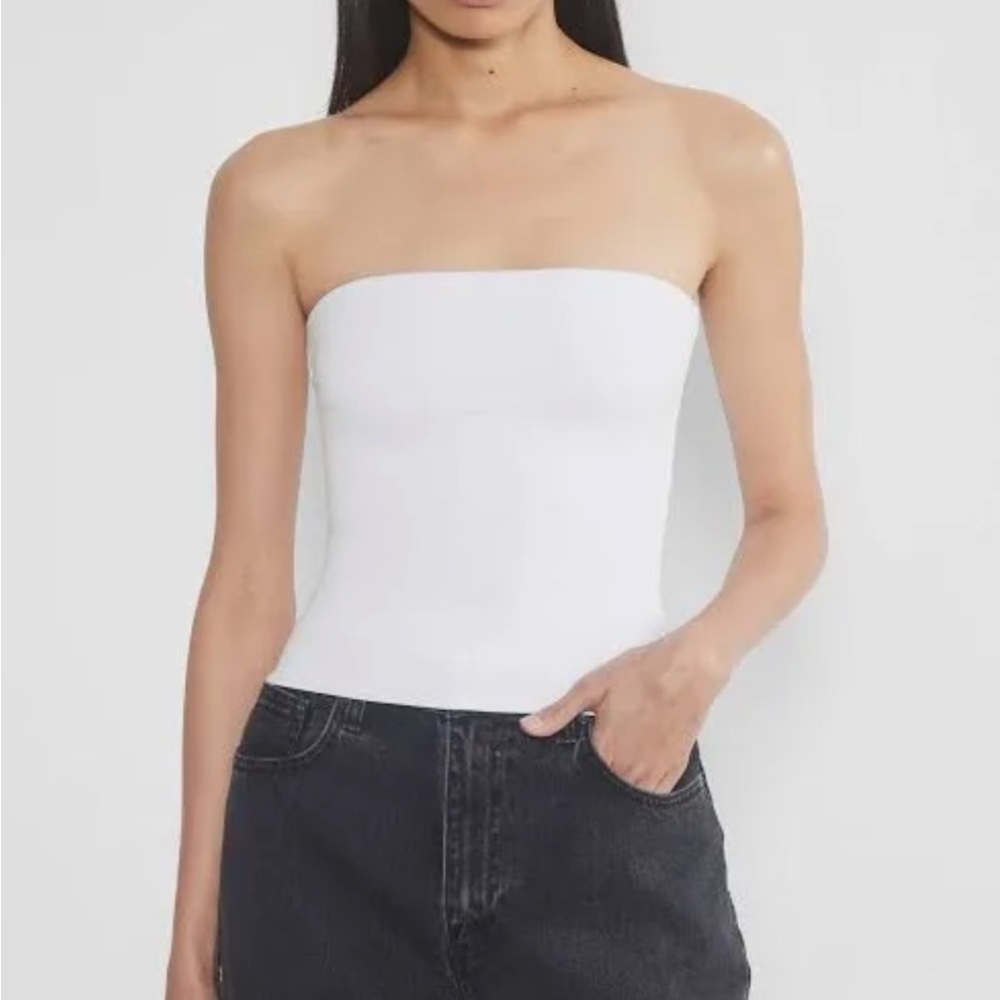 Babaton White Strapless Camisole